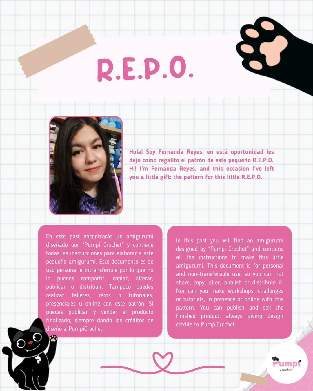 Free Crochet Pattern: R.E.P.O. Mini Amigurumi