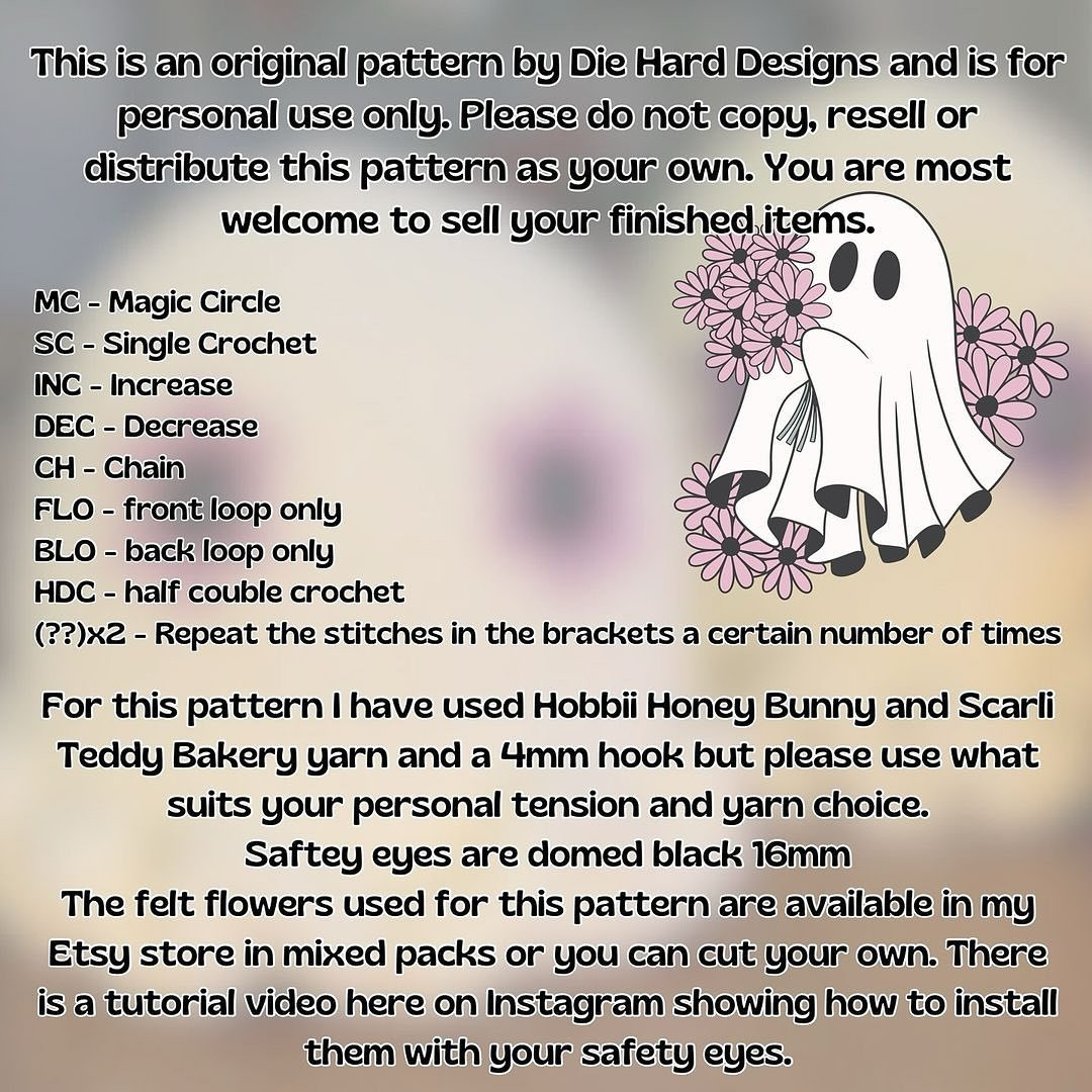 Free Crochet Pattern: Retro Flower Ghostie