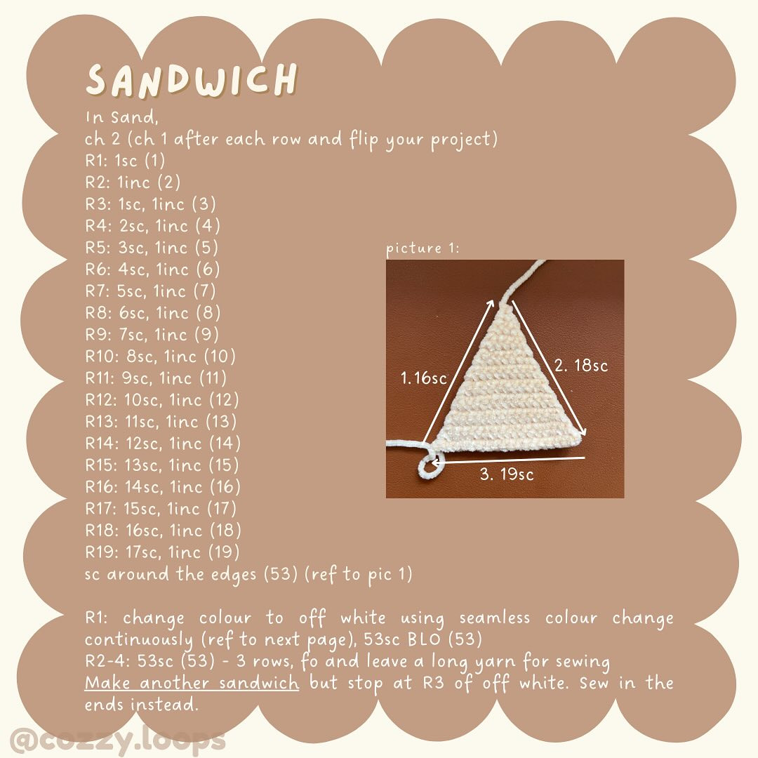 Free Crochet Pattern: Rilakkuma Sando Plus 6 Fruits