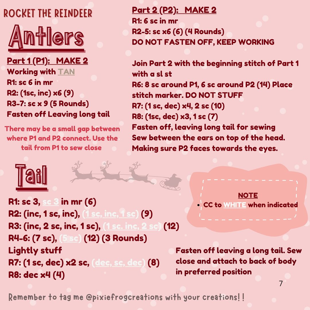 Free Crochet Pattern: Rocket the Reindeer