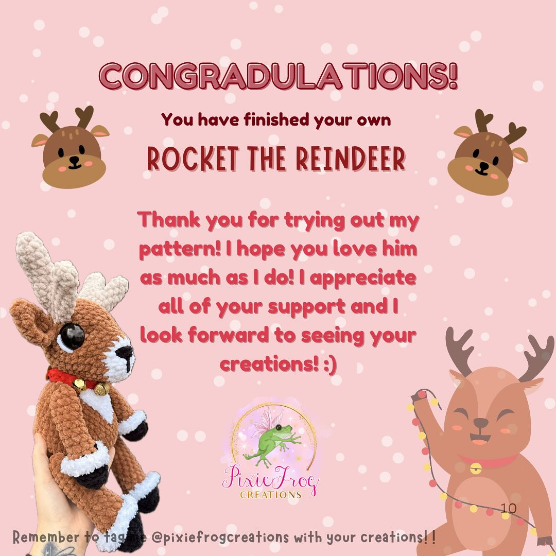 Free Crochet Pattern: Rocket the Reindeer