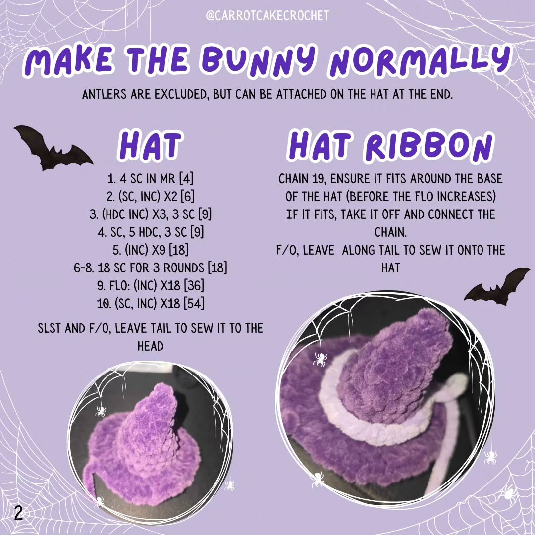 Free Crochet Pattern: Rose & Luna Halloween Bunny Mod