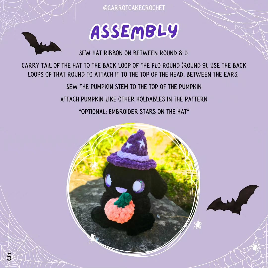 Free Crochet Pattern: Rose & Luna Halloween Bunny Mod