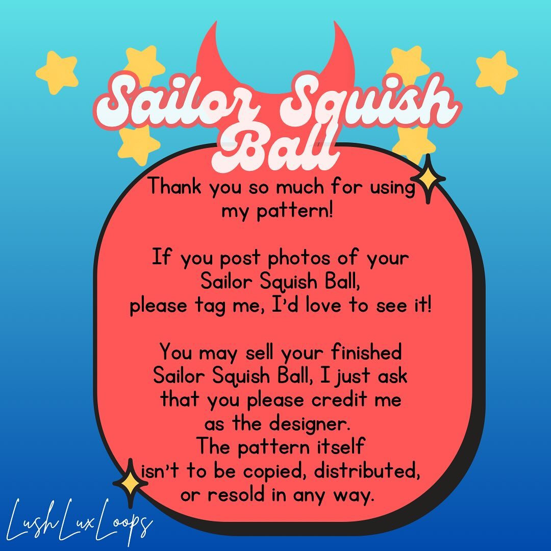Free Crochet Pattern: Sailor Squish Ball