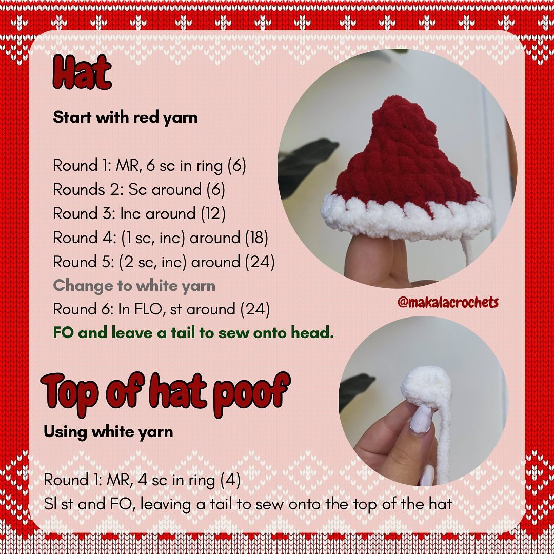 Free Crochet Pattern: Santa Cat Amigurumi
