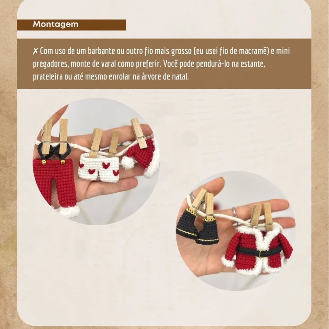 Free Crochet Pattern: Santa's Clothesline