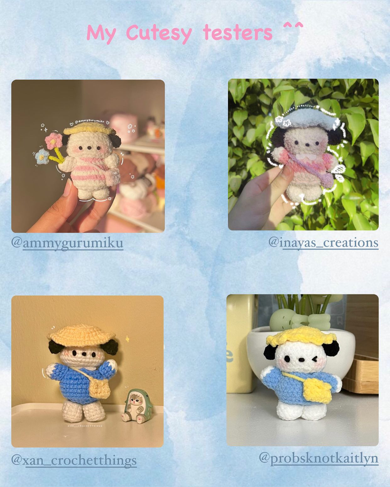 Free Crochet Pattern: School Pochacco Amigurumi