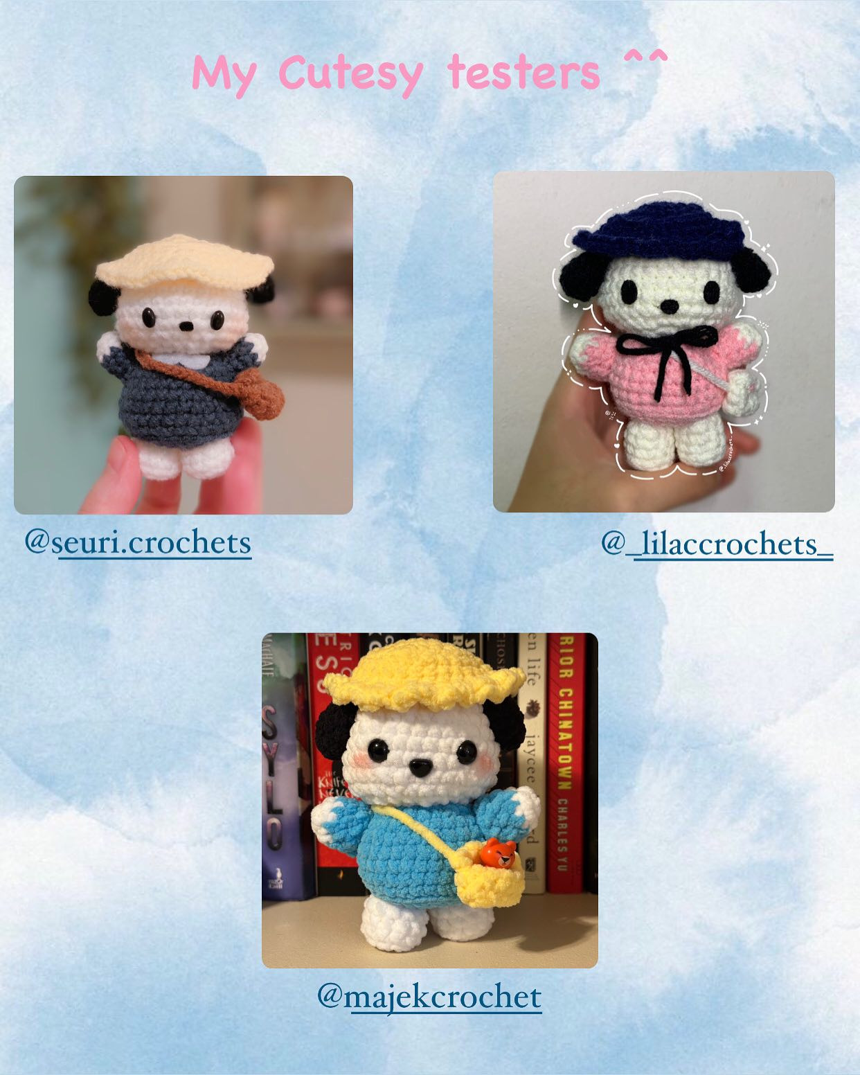 Free Crochet Pattern: School Pochacco Amigurumi