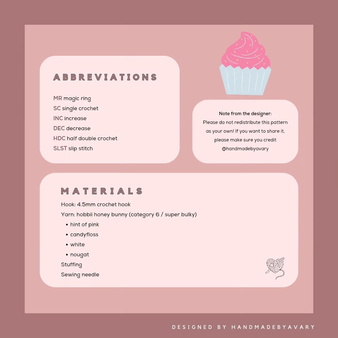 Free Crochet Pattern: Sew Sweet Cupcake