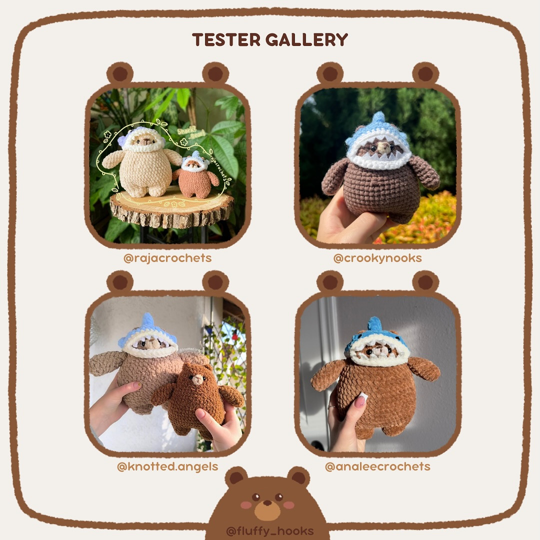 Free Crochet Pattern: Shark & Bear Amigurumi