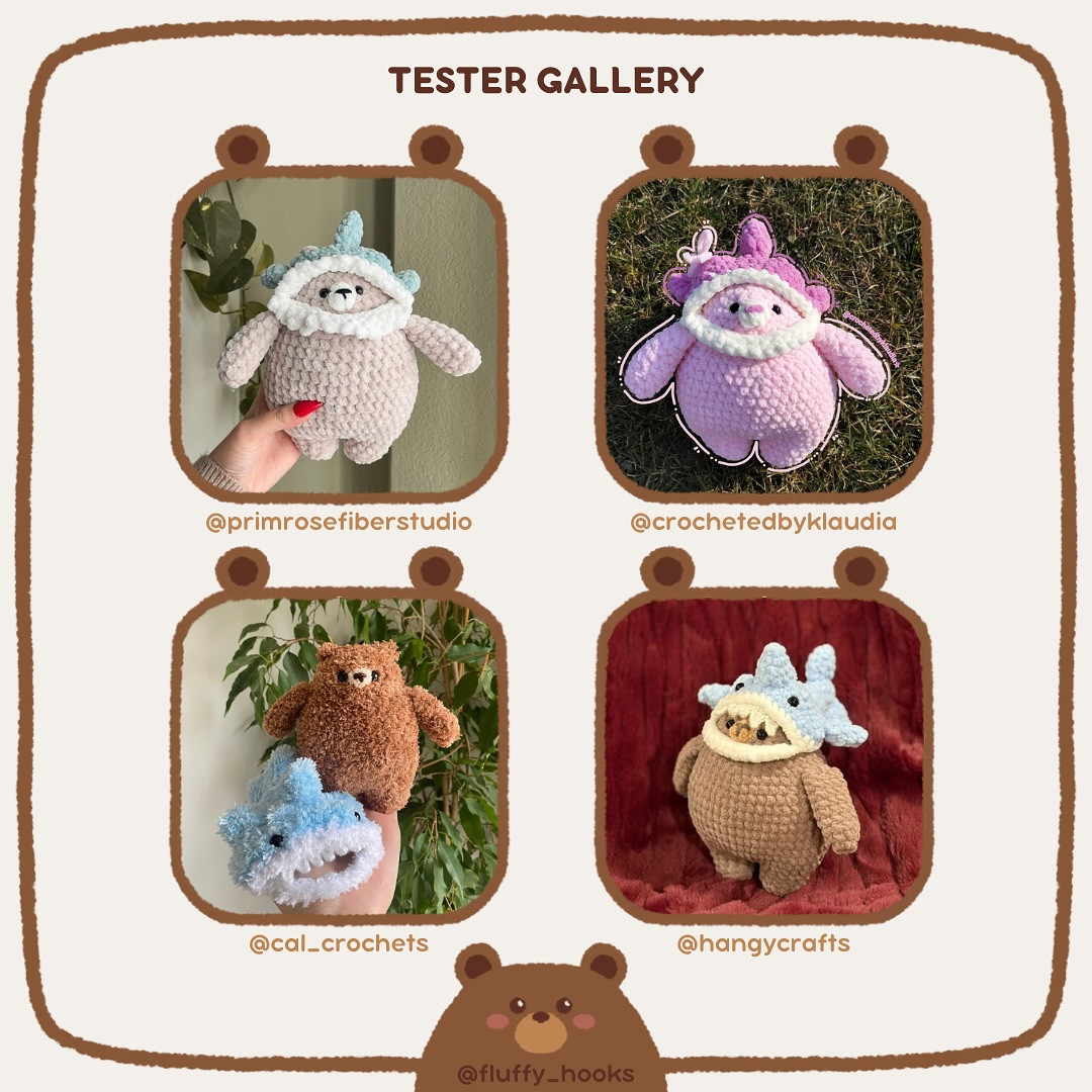 Free Crochet Pattern: Shark & Bear Amigurumi