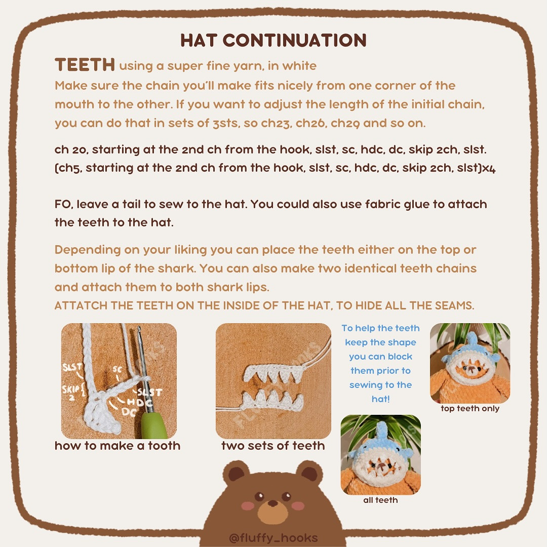 Free Crochet Pattern: Shark & Bear Amigurumi