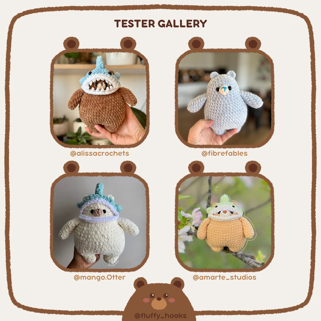 Free Crochet Pattern: Shark & Bear Amigurumi