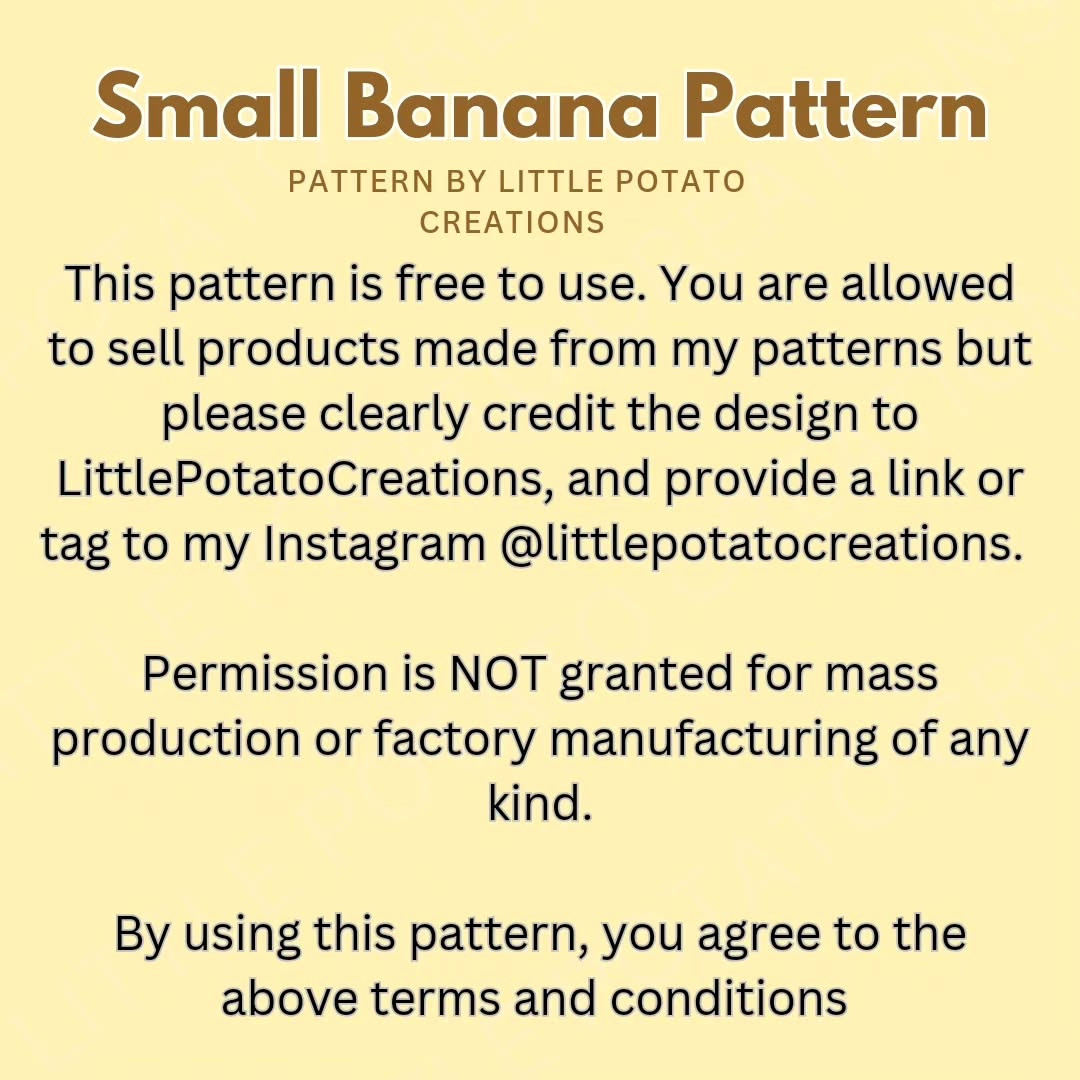Free Crochet Pattern: Small Banana for Cheeky Monkey Toy