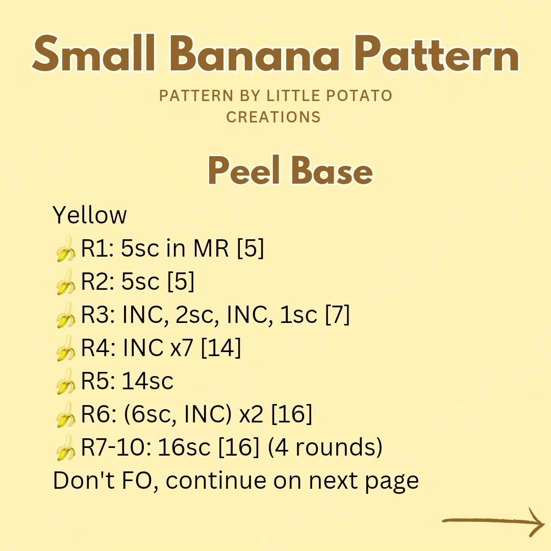 Free Crochet Pattern: Small Banana for Cheeky Monkey Toy