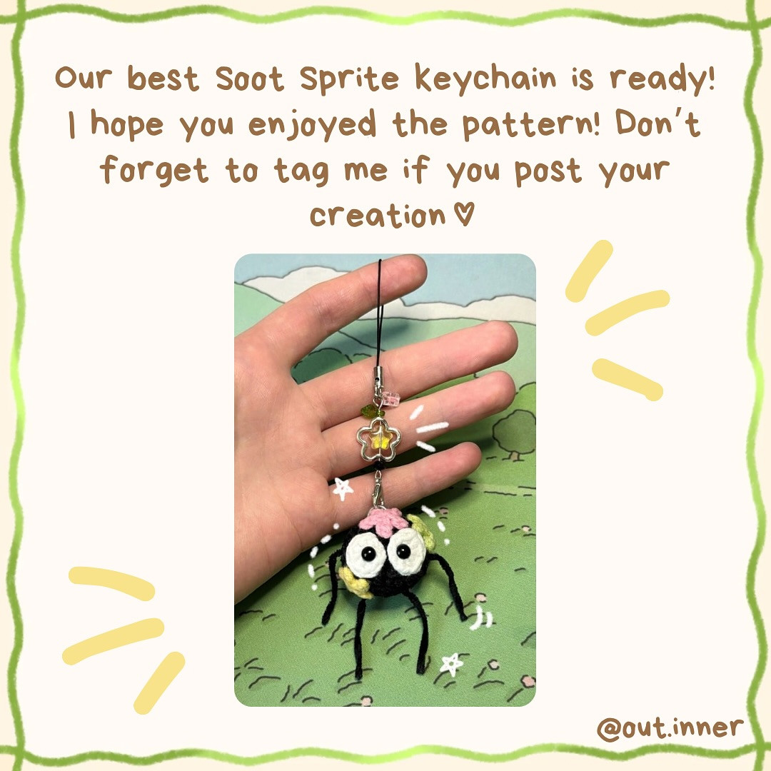 Free Crochet Pattern: Soot Sprite Keychains