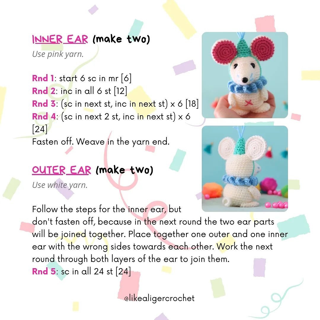 Free Crochet Pattern: Sophie the Party Mouse