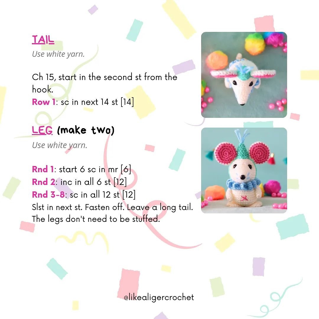 Free Crochet Pattern: Sophie the Party Mouse