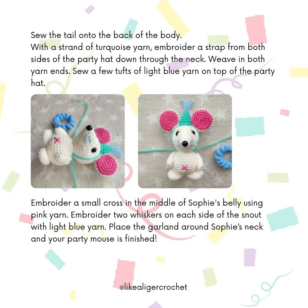 Free Crochet Pattern: Sophie the Party Mouse