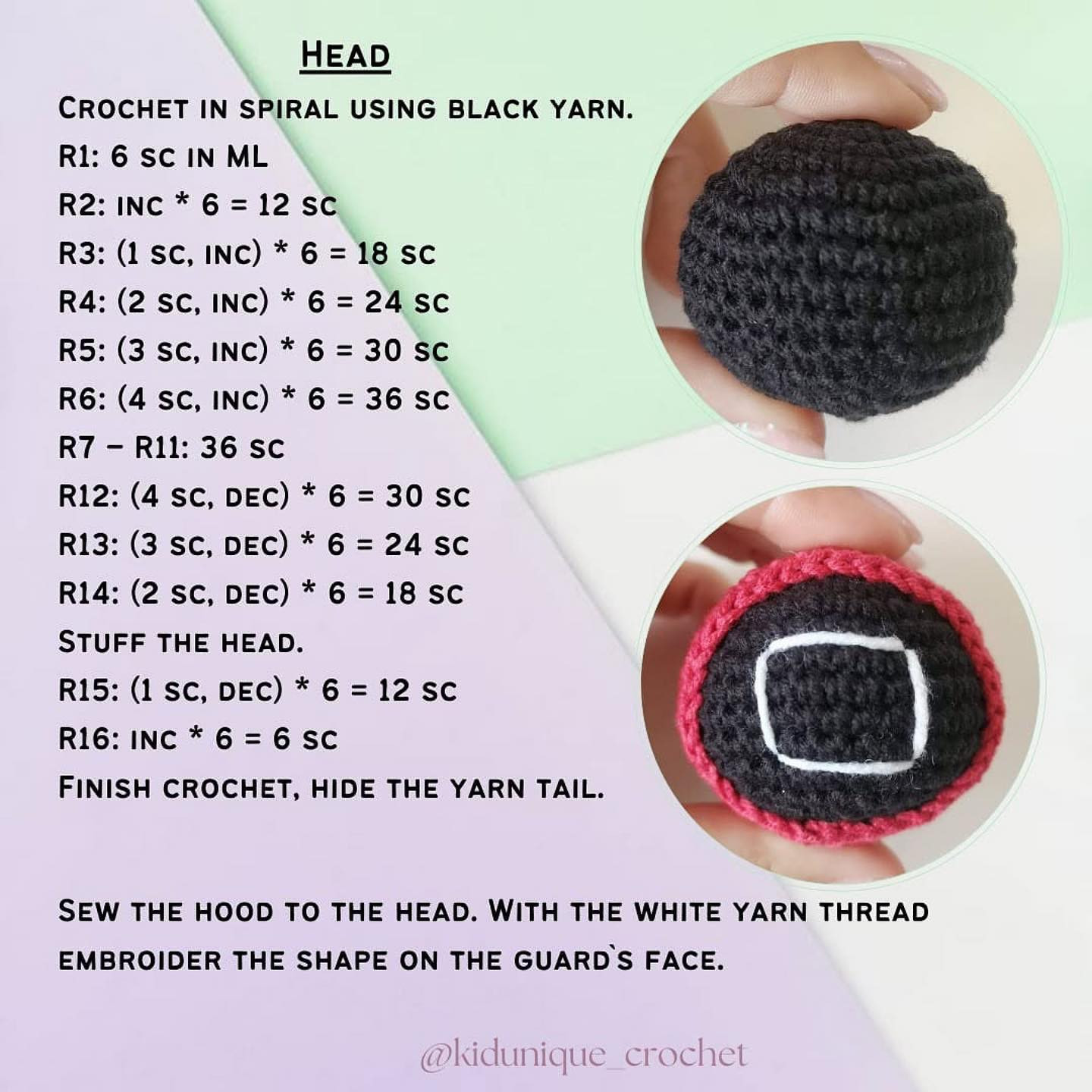 Free Crochet Pattern: Squid Game Guards