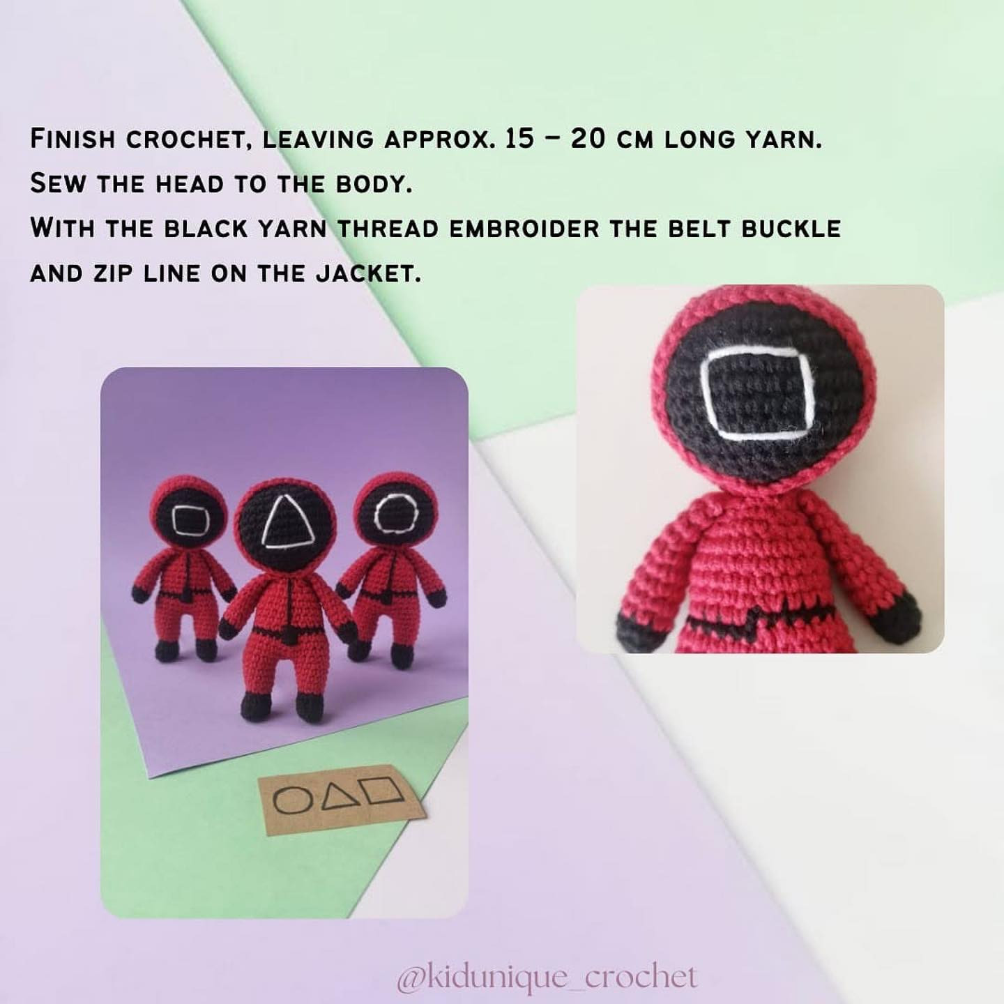Free Crochet Pattern: Squid Game Guards