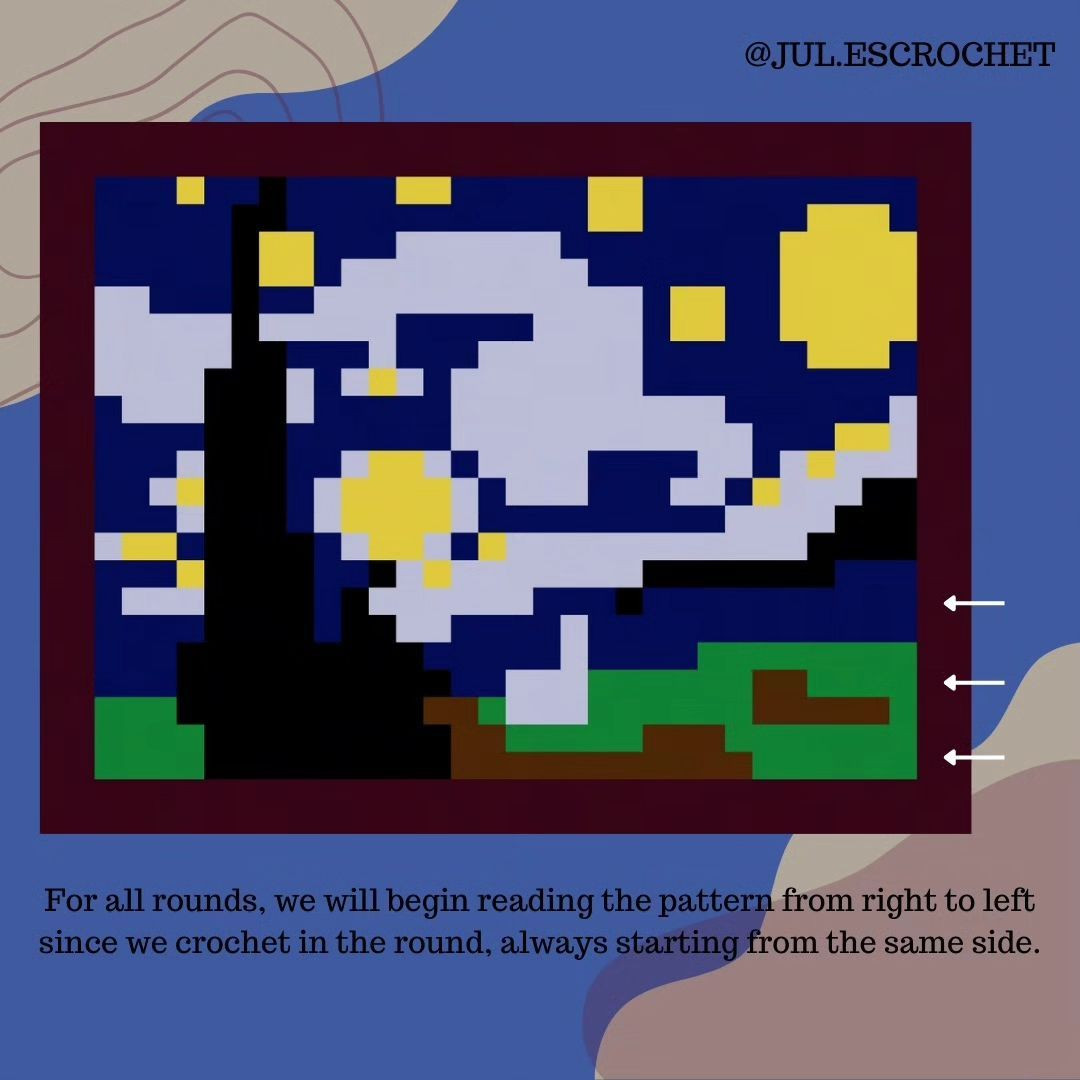 Free Crochet Pattern: Starry Night Tapestry