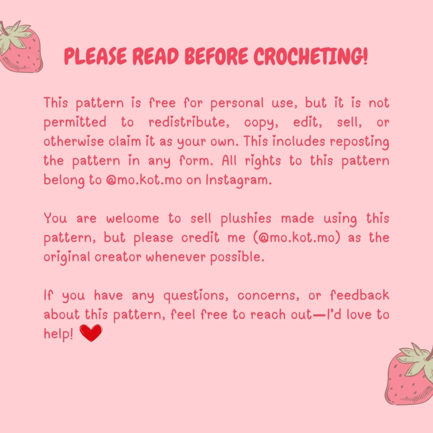 Free Crochet Pattern: Strawberry Axolotl Amigurumi