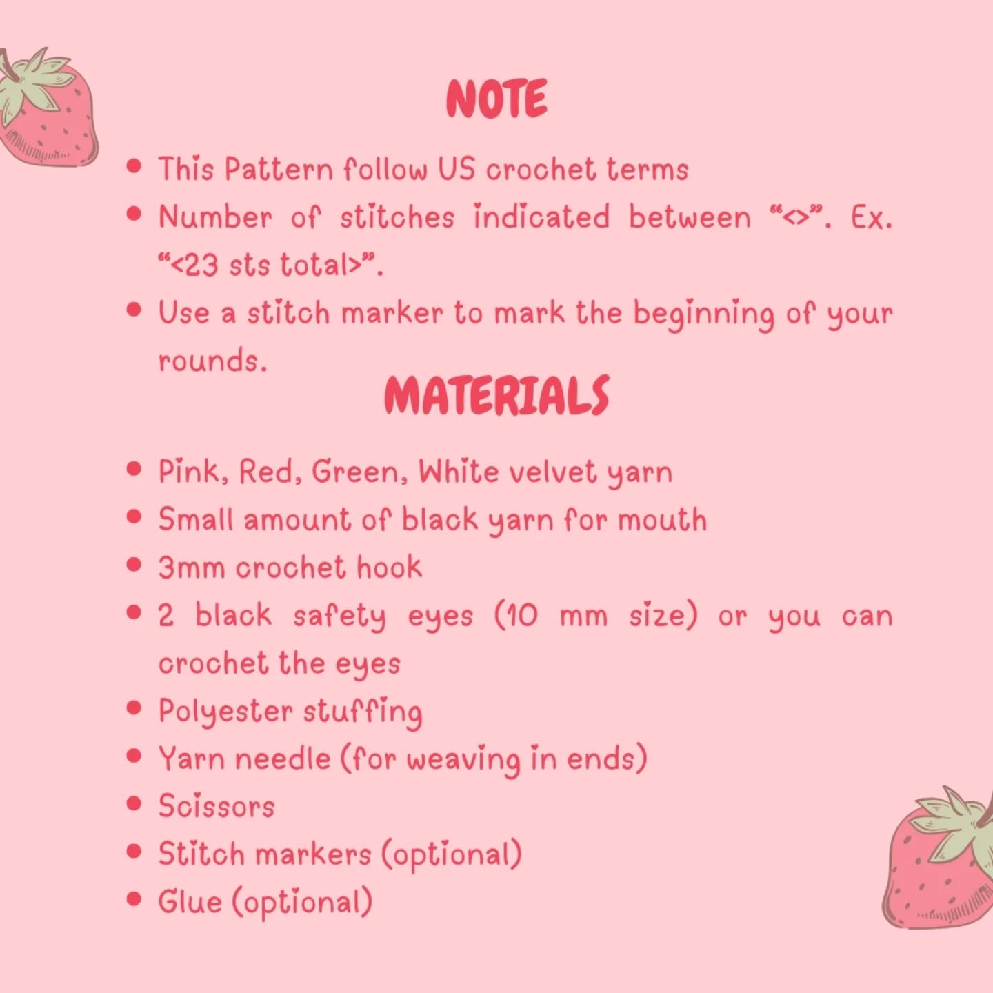 Free Crochet Pattern: Strawberry Axolotl Amigurumi