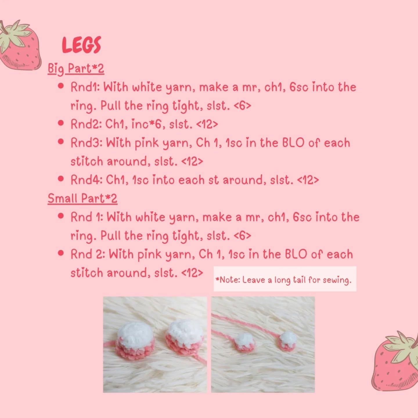 Free Crochet Pattern: Strawberry Axolotl Amigurumi