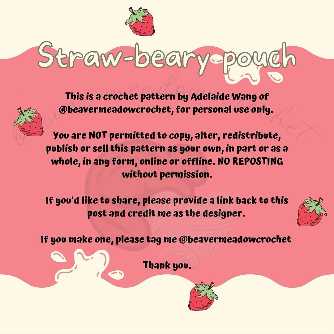 Free Crochet Pattern: Strawberry Bear Pouch