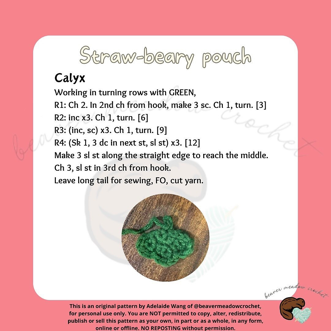 Free Crochet Pattern: Strawberry Bear Pouch