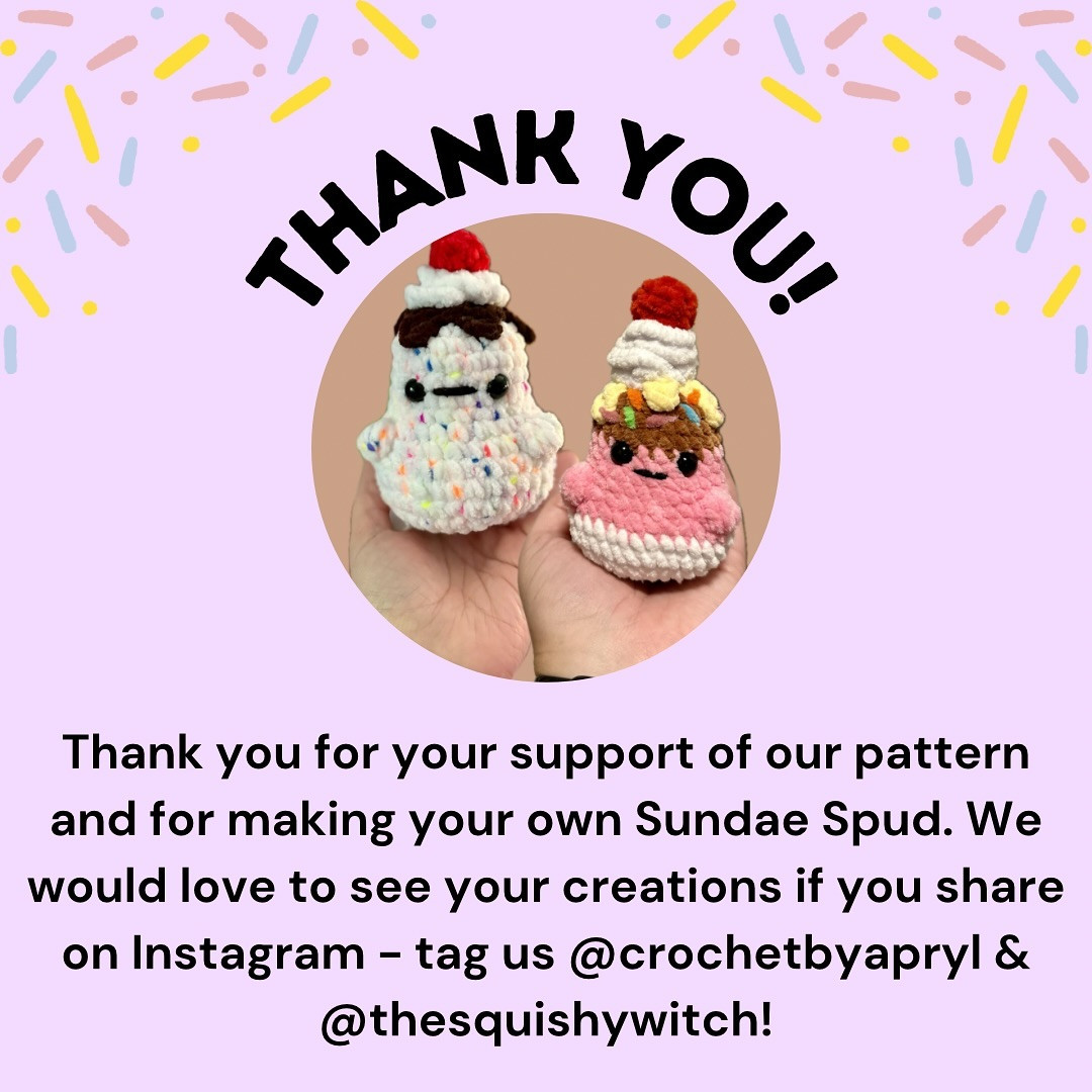 Free Crochet Pattern: Sundae Spud Amigurumi
