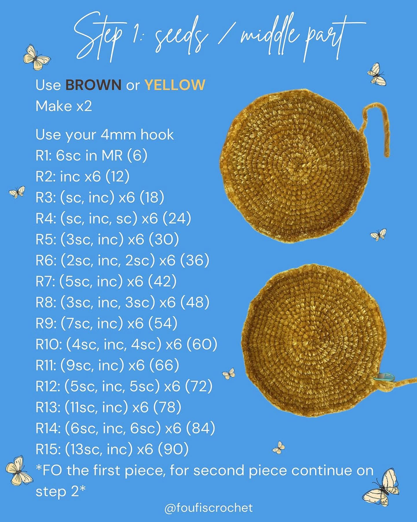 Free Crochet Pattern: Sunflower Throw Pillow