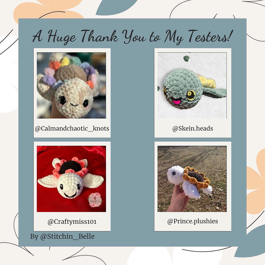 Free Crochet Pattern: Sunny the Floral Turtle Amigurumi