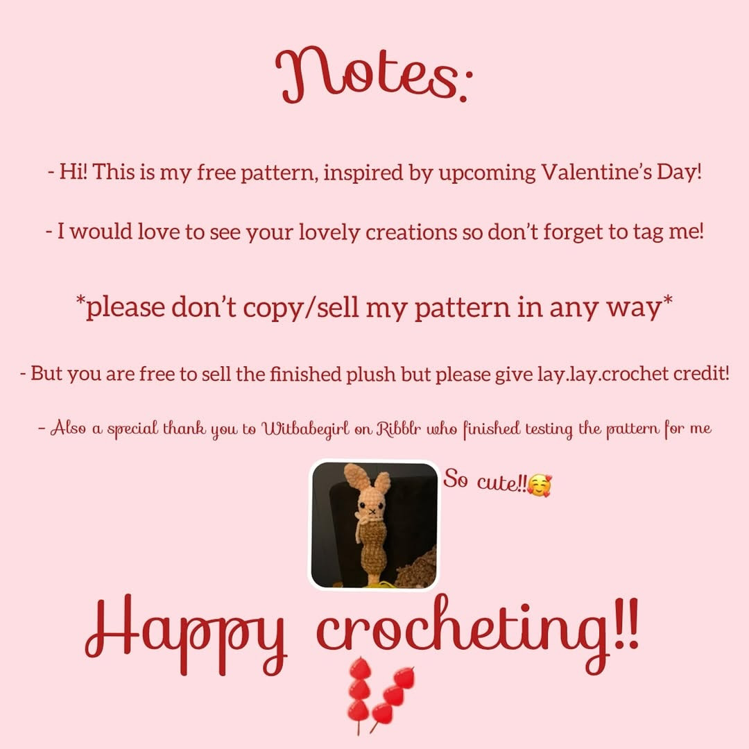 Free Crochet Pattern: Tanghulu Bun Bunny