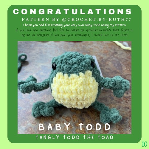 Free Crochet Pattern: Tangly Todd the Toad