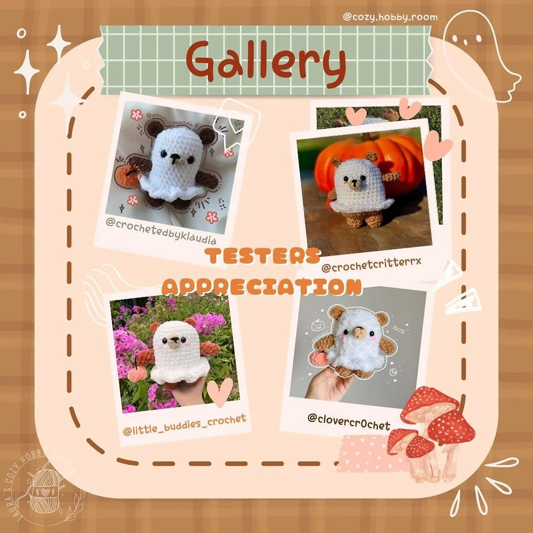 Free Crochet Pattern: Teddy Ghost Bear Amigurumi