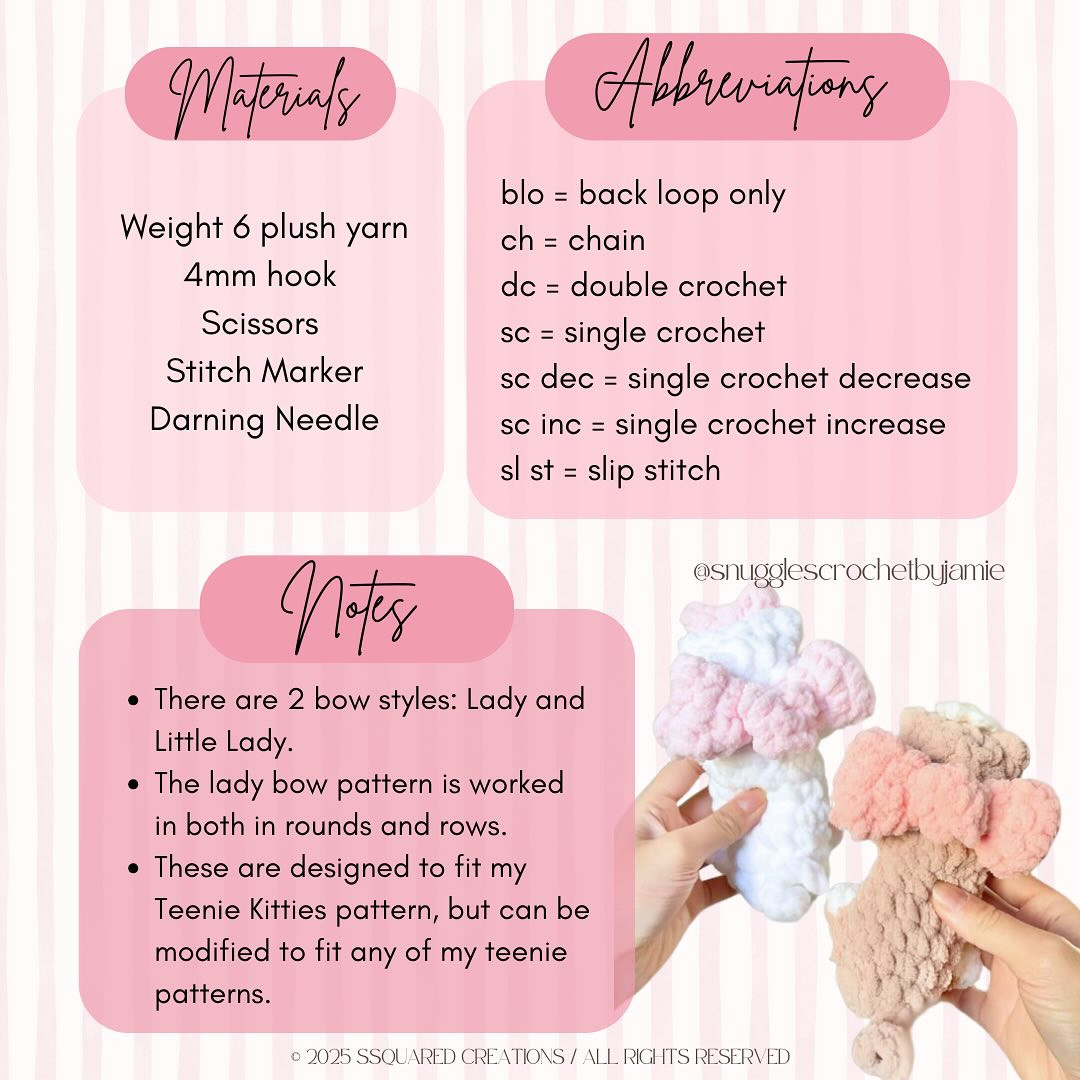 Free Crochet Pattern: Teenie Valentine Bows
