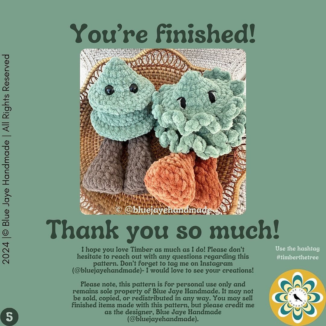 Free Crochet Pattern: Timber the Tree Amigurumi