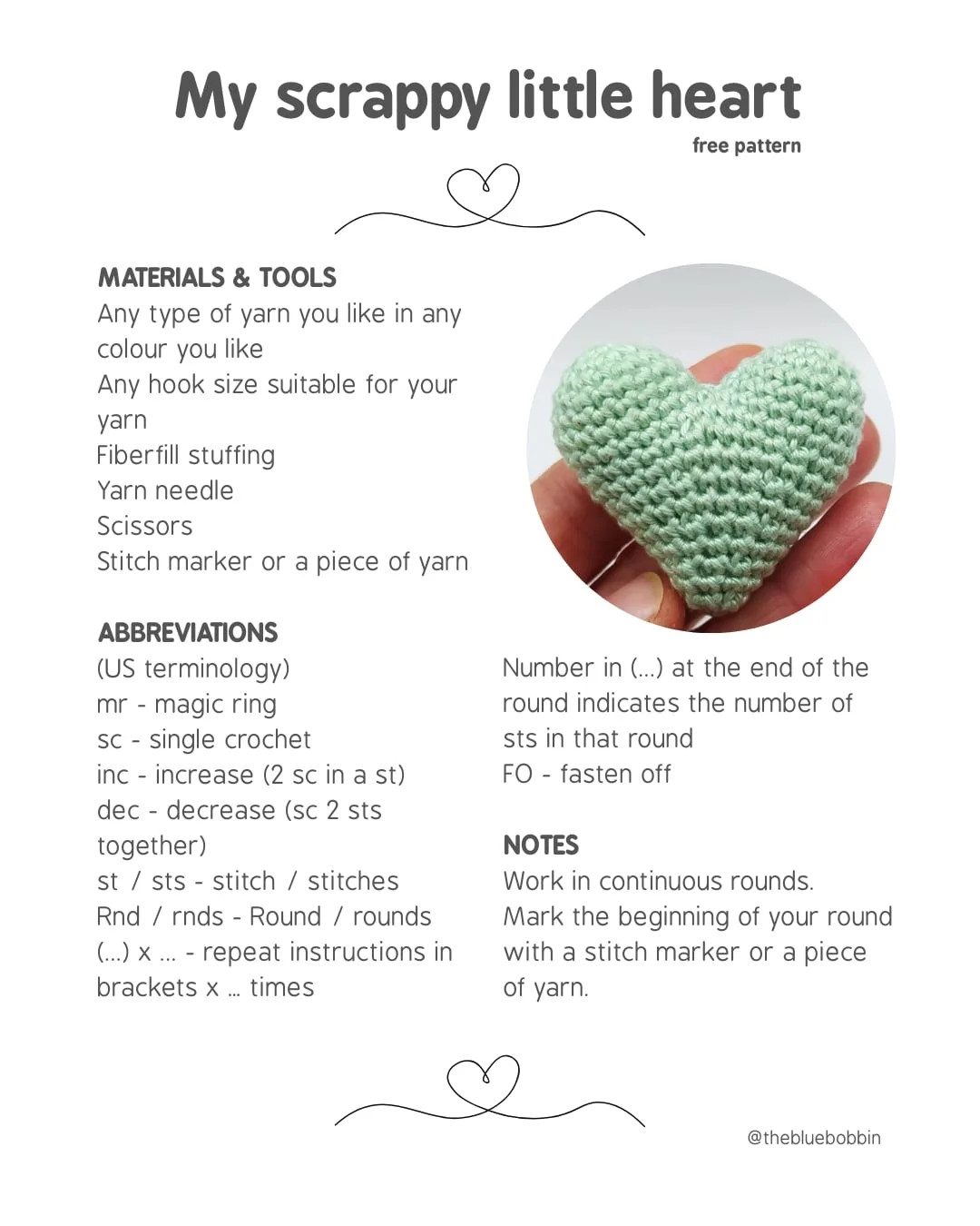 Free Crochet Pattern: Tiny Colorful Hearts