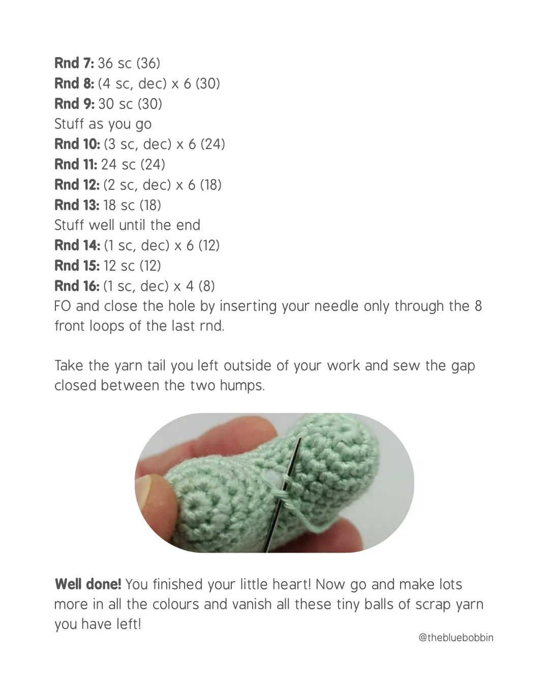 Free Crochet Pattern: Tiny Colorful Hearts