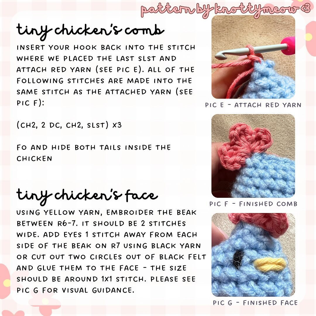 Free Crochet Pattern: Tiny Stardew Valley Chicken Keychain