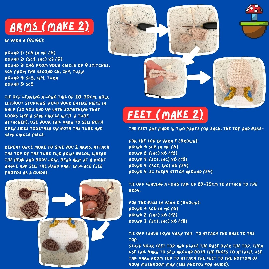 Free Crochet Pattern: Toad Mushroom Man