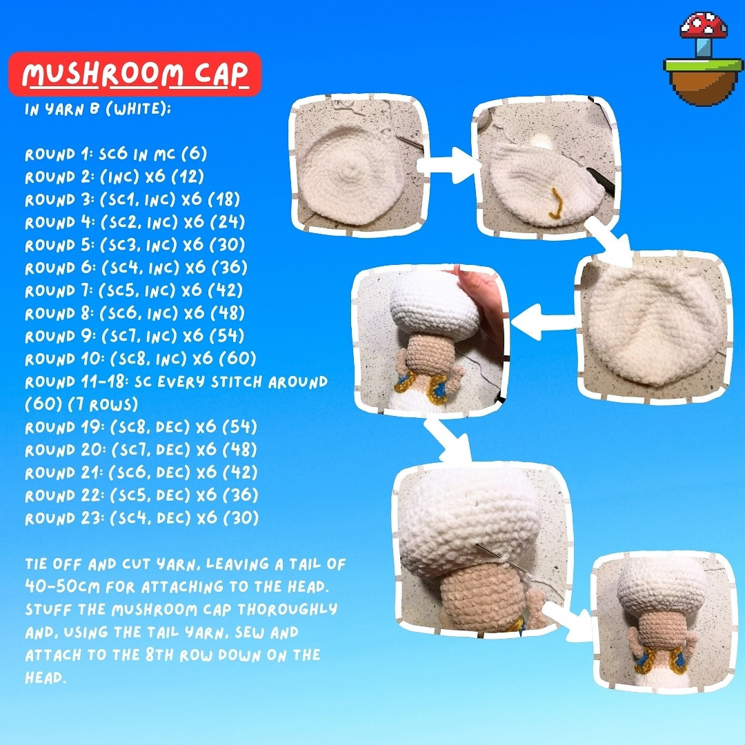 Free Crochet Pattern: Toad Mushroom Man
