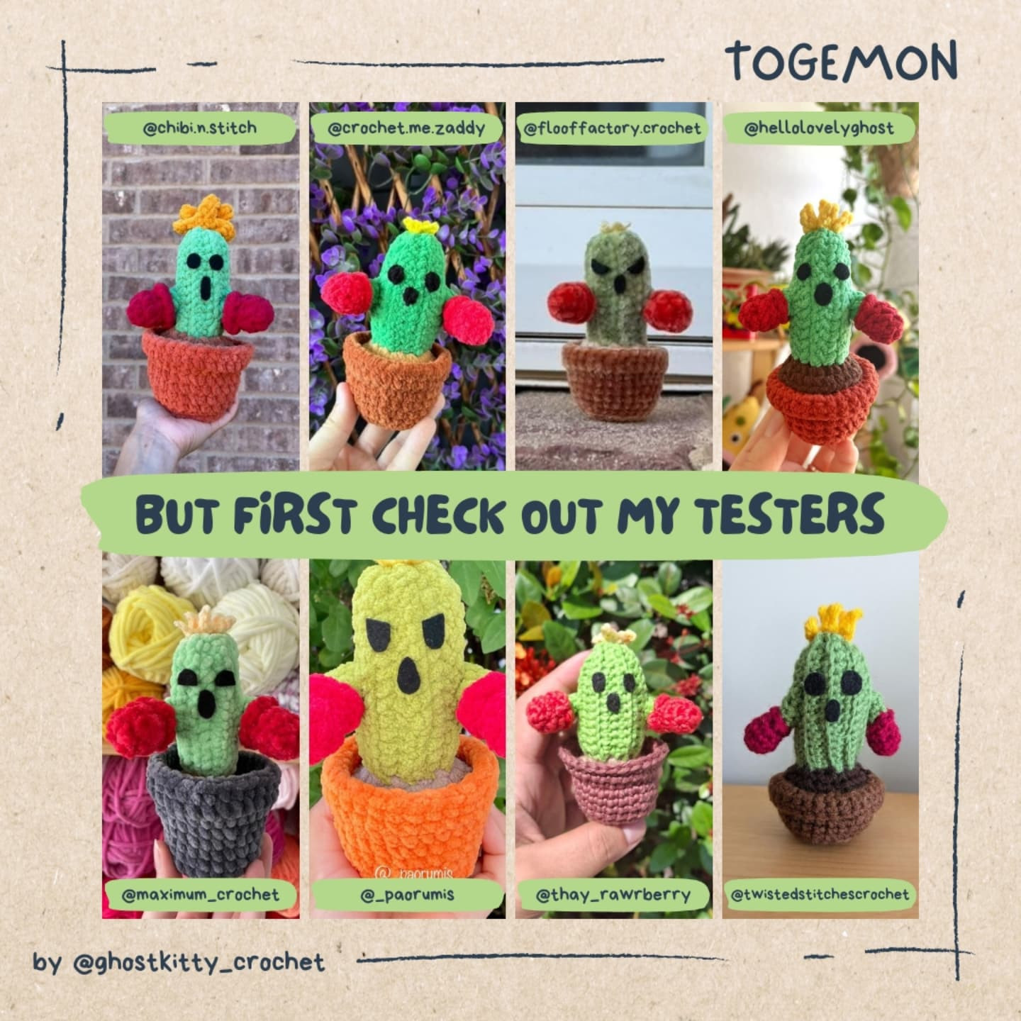 Free Crochet Pattern: Togemon in a Pot
