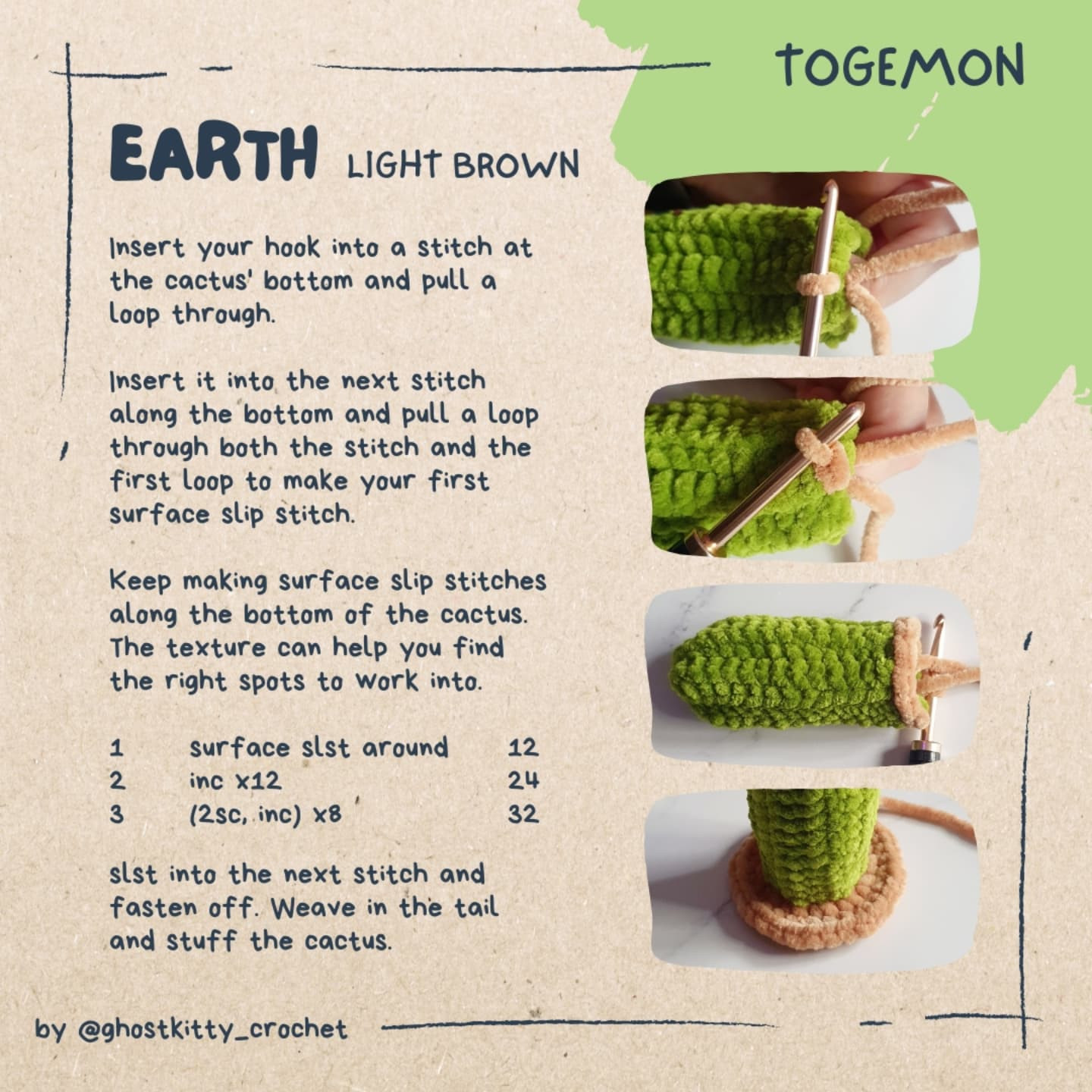 Free Crochet Pattern: Togemon in a Pot