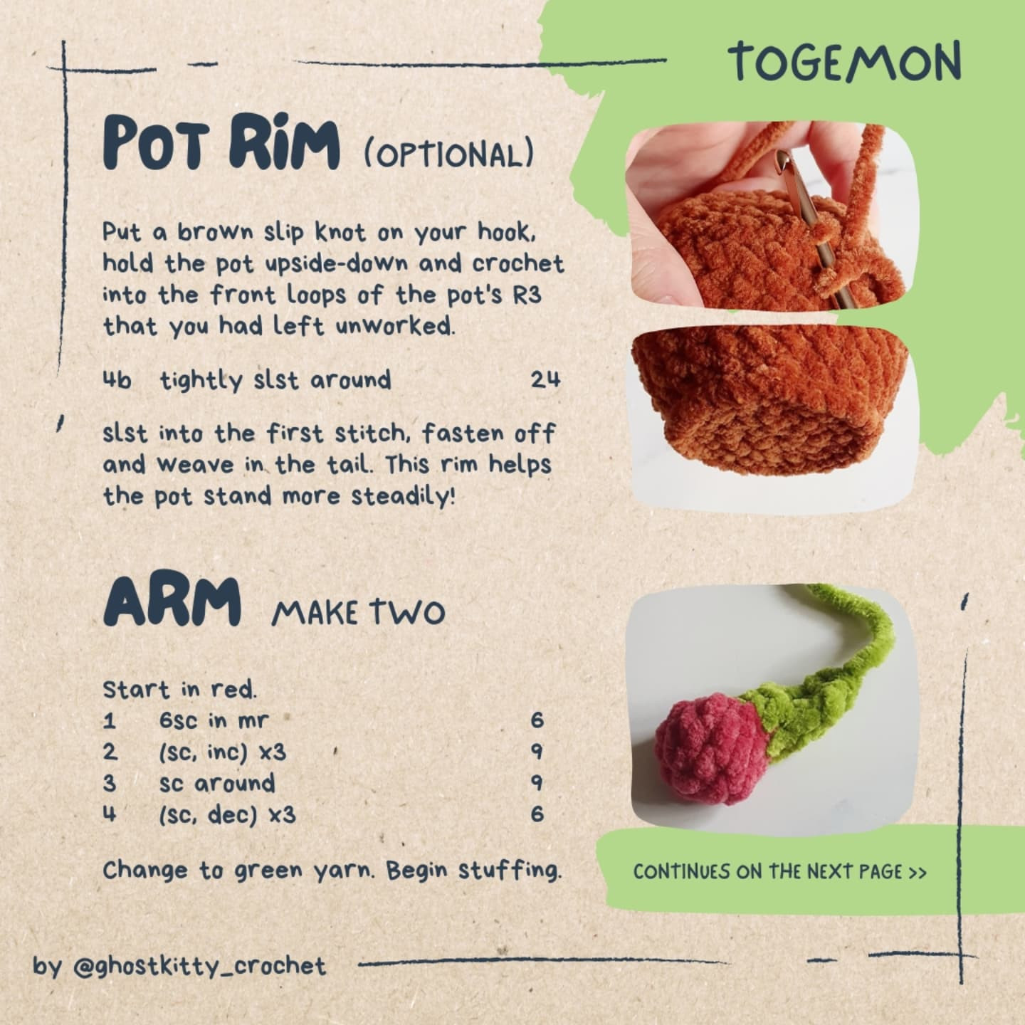 Free Crochet Pattern: Togemon in a Pot