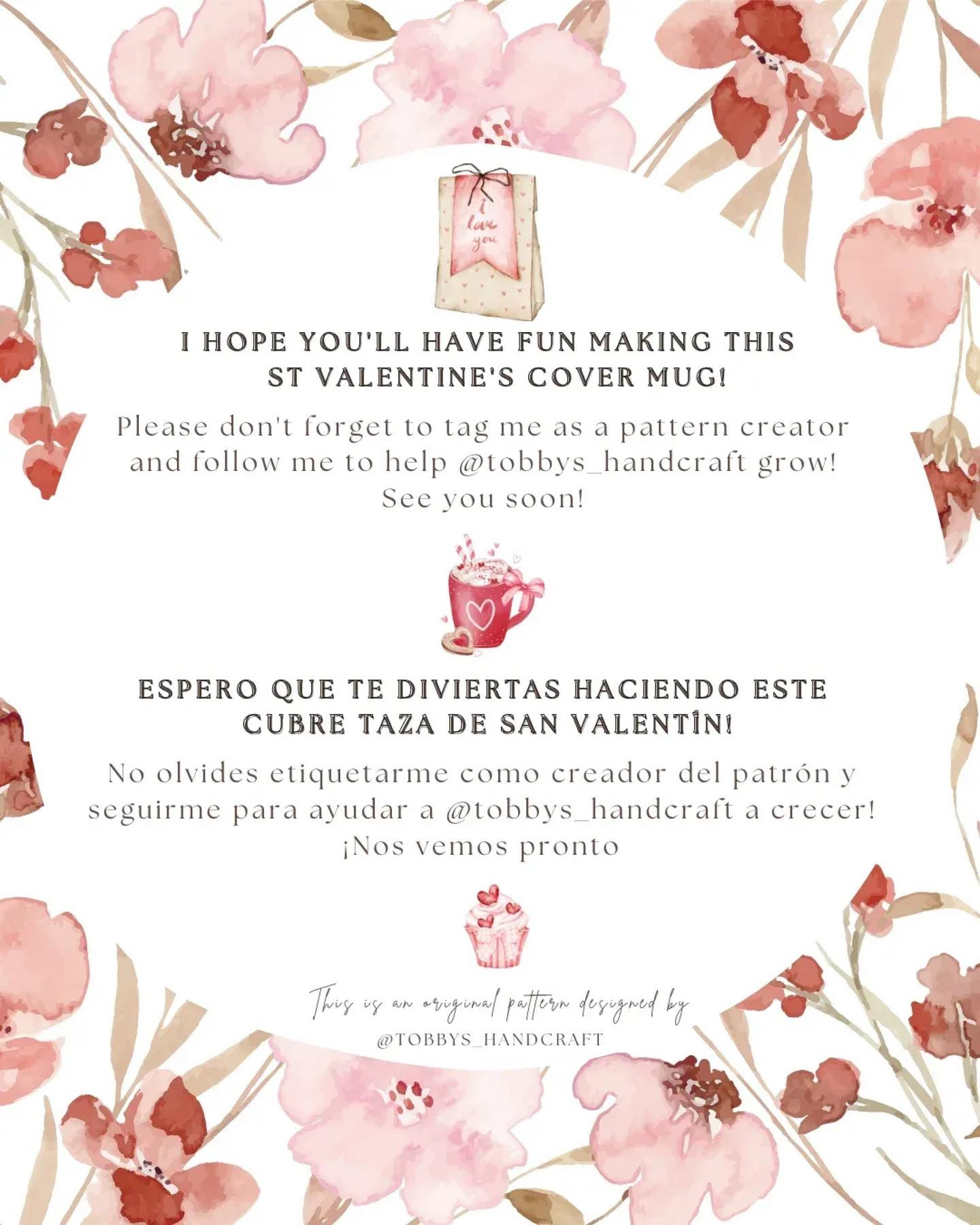 Free Crochet Pattern: Valentine's Coffee Cozy
