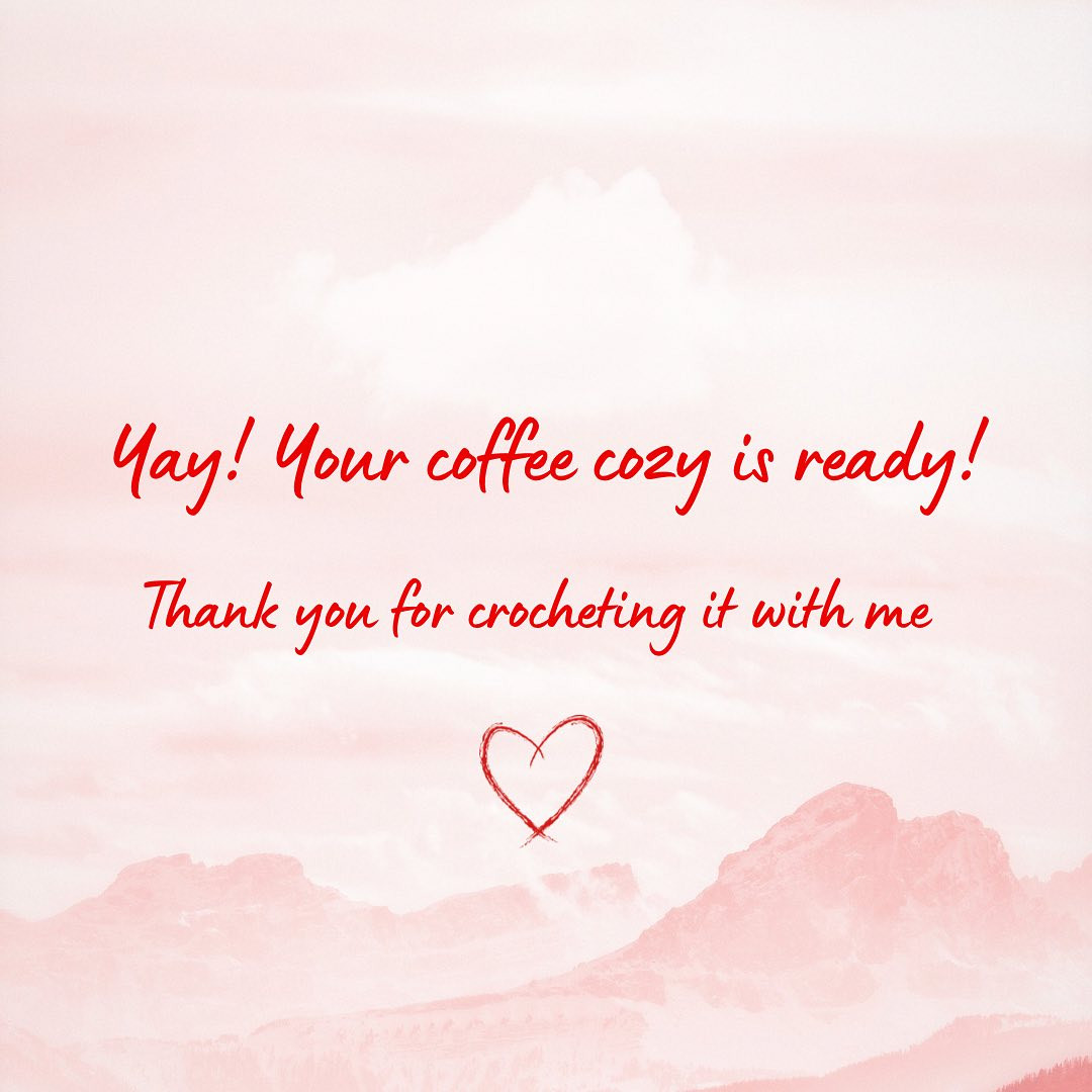 Free Crochet Pattern: Valentine's Coffee Cozy Valentine's