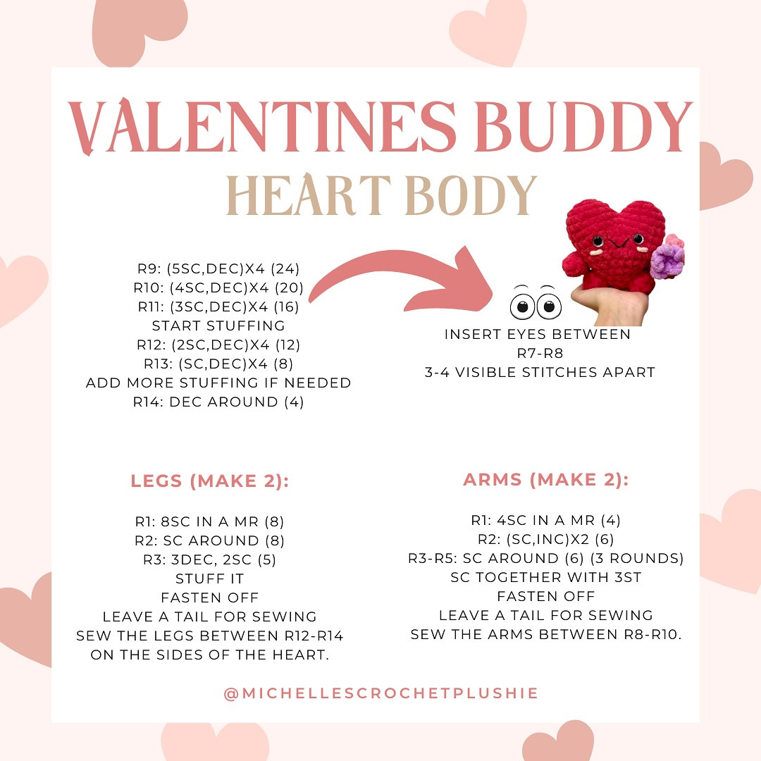 Free Crochet Pattern: Valentine's Day Heart Buddy
